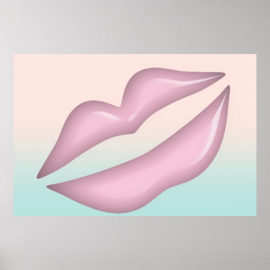 Aardige lippen, kus poster (Voorkant)