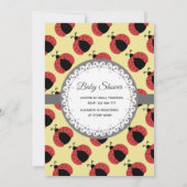 Aardige malle cartoon lieveheersbeestje baby showe kaart (Achterkant)