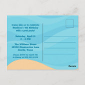 Aardige Meermin Meisje Aangepaste Verjaardagsfeest Briefkaart (Achterkant)