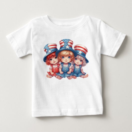 AARDIGE MEISJES GEKLEED IN ROOD WIT BLAUW (Voorkant)