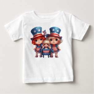 AARDIGE MEISJES GEKLEED IN ROOD WIT BLauw