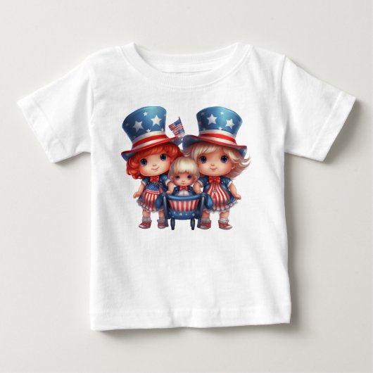 AARDIGE MEISJES GEKLEED IN ROOD WIT BLauw (Voorkant)
