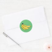 Aardige met de hand getekende banaan ronde sticker (Envelop)