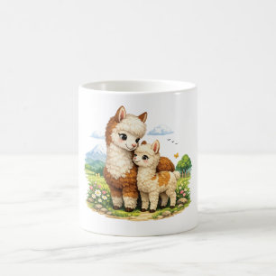 Aardige Moeder Alpaca en Baby Koffiemok