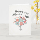 Aardige Moederdag Vogel Kaart (Gele Bloem)
