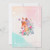 Aardige mooie pony verjaardag kaart (Achterkant)