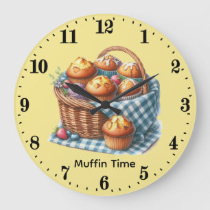 Aardige muffin bakkers woordkunst aanpasbaar grote klok