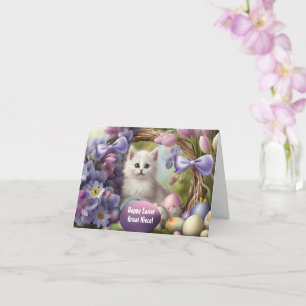 Aardige nicht Cute Pasen met gekleurde eieren Kaart