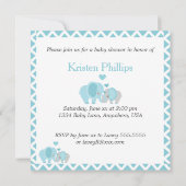 Aardige Olifanten, Baby Jongen, Uitnodiging voor d (Achterkant)