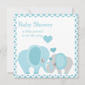 Aardige Olifanten, Uitnodiging voor Baby Shower vo (Voorkant)