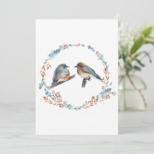 Aardige Oostelijke Blauwe Vogel Paar Gelukkige Ver