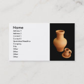 Aardige op zwarte achtergrond visitekaartje (Voorkant)