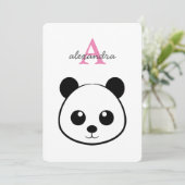Aardige Panda Beer Feest Uitnodiging – Persoonlijk (Staand voorkant)