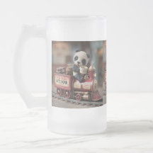 Aardige Pandabeeldje op een Klassieke Speelgoedtre