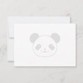 Aardige pandabeer strip  Aangepaste monogram Notitiekaartje (Achterkant)