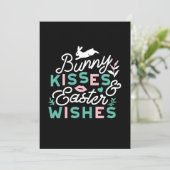 Aardige Pasen Typografie Konijn Pasen Kaart (Staand voorkant)