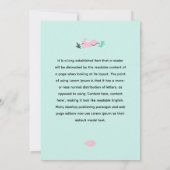 Aardige Pasen Typografie Konijn Pasen Kaart (Achterkant)