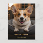 Aardige Pembroke Welsh Corgi Beterschap Briefkaart (Voorkant)