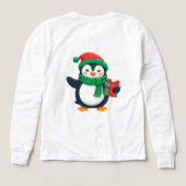 Aardige pinguïn gekleed voor Kerstmis (Achterkant)