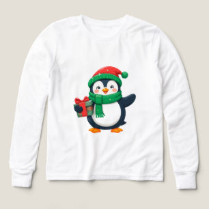 Aardige pinguïn gekleed voor Kerstmis
