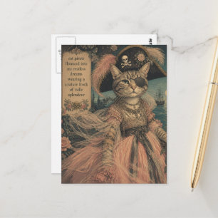 Aardige Piraat Kat in Tulle Briefkaart