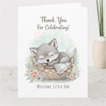 Aardige, pluizige baby wolf Baby Shower