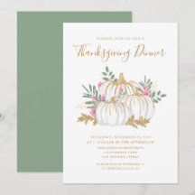 Aardige Pompoen Thanksgiving Diner Uitnodiging