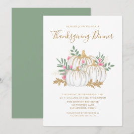 Aardige Pompoen Thanksgiving Diner Uitnodiging