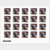 Aardige Poolse Kippetjes Kerst Vierkante Sticker (Vel)