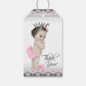 Aardige prinses baby shower cadeaulabel (Achterkant)