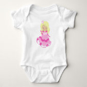 Aardige Prinses, Kroon, Roze Jurk, Blond Haar Romper (Voorkant)