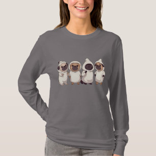 "Aardige Pugsquadron – Schattige Grappige Vier Pug T-shirt