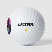 Aardige Retro Anime Meisje & Haar Hond Golfballen (Logo)