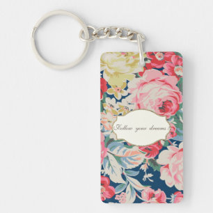 Aardige romantische bloemen - Motiverende boodscha Sleutelhanger