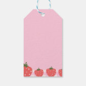 Aardige Roze Aardbei Cadeaulabel (Achterkant)