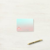 Aardige Roze Flamingo's Verliefd Ombre Post-it® Notes (Op bureau)