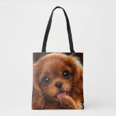 Aardige Ruby Cavalier Spaniel  Tote Bag (Voorkant)