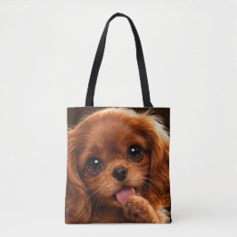 Aardige Ruby Cavalier Spaniel  Tote Bag