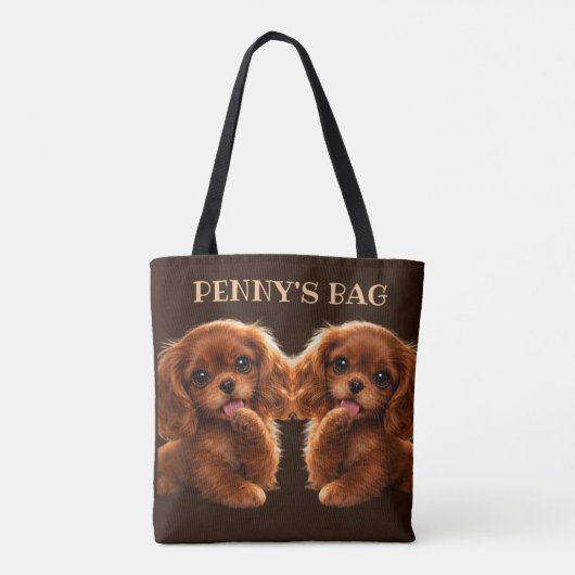 Aardige Ruby Cavalier Spaniel Tote Bag (Achterkant)