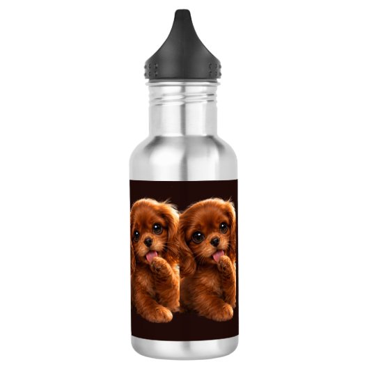 Aardige Ruby Cavalier Spaniel Waterfles (Links)