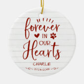 Aardige Rustieke Boerderij Huis Dierenherdenking Keramisch Ornament (Voorkant)