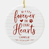 Aardige Rustieke Boerderij Huis Dierenmonument Keramisch Ornament (Achterkant)