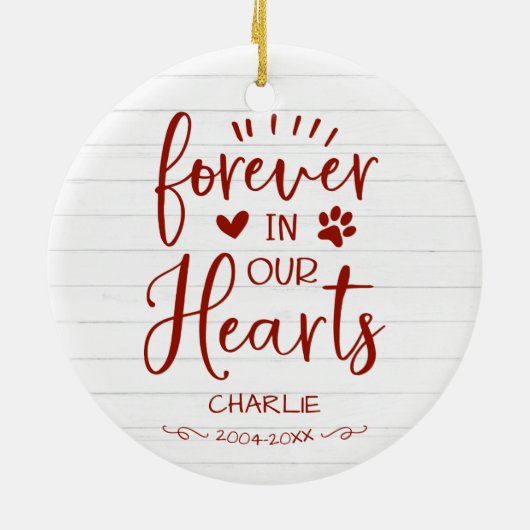 Aardige Rustieke Boerderij Huis Dierenmonument Keramisch Ornament (Achterkant)