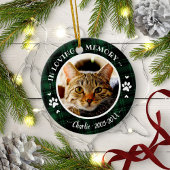 Aardige Rustieke Kat Dierenherdenking Aangepaste F Keramisch Ornament