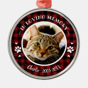 Aardige Rustieke Kat Dierenherdenking Aangepaste F Metalen Ornament