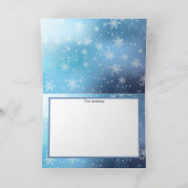 Aardige Scandinavische Kerststijl Blauw     Feestdagen Kaart (Binnen)