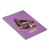 Aardige Schattige Elegante Zeemeermin met Kinderna Notitieboek (Rechterzijde)