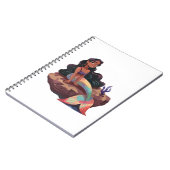 Aardige Schattige Elegante Zeemeermin Notitieboek (Linkerzijde)