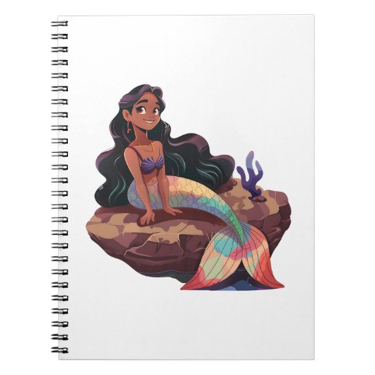 Aardige Schattige Elegante Zeemeermin Notitieboek (Voorkant)