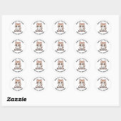 Aardige Schotse Kat Die Een Boek Leest Custom Ronde Sticker (Vel)